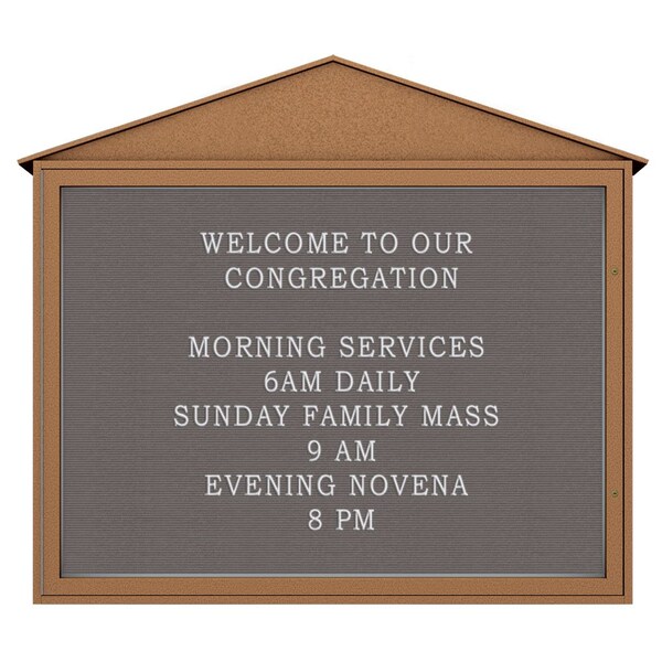Indoor Enclosed Combo Board, 72"x36", Bronze Frame/Blue & Pearl